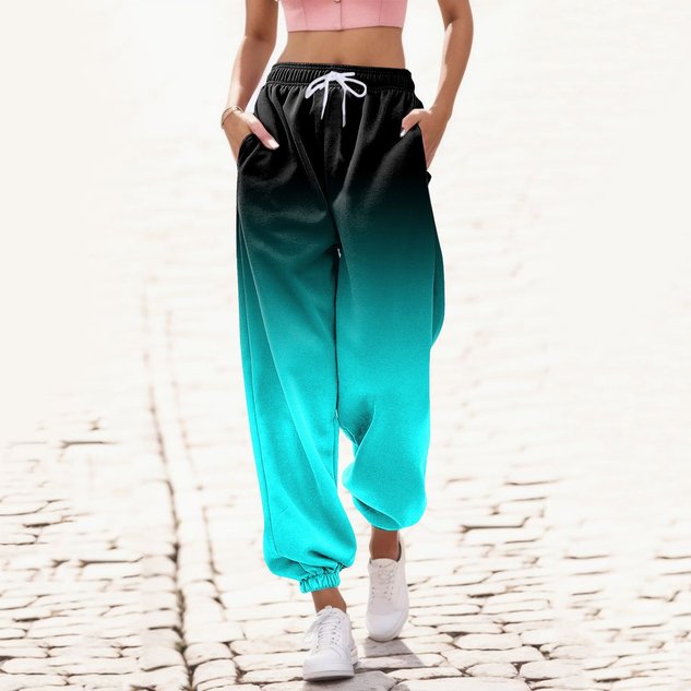 Women's H-Line Ankle Banded Pants Daily Going Out Pants Purple Casual Ombre Spring/Fall Pants